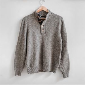 IZOD | Grey quarter-button sweater like new!